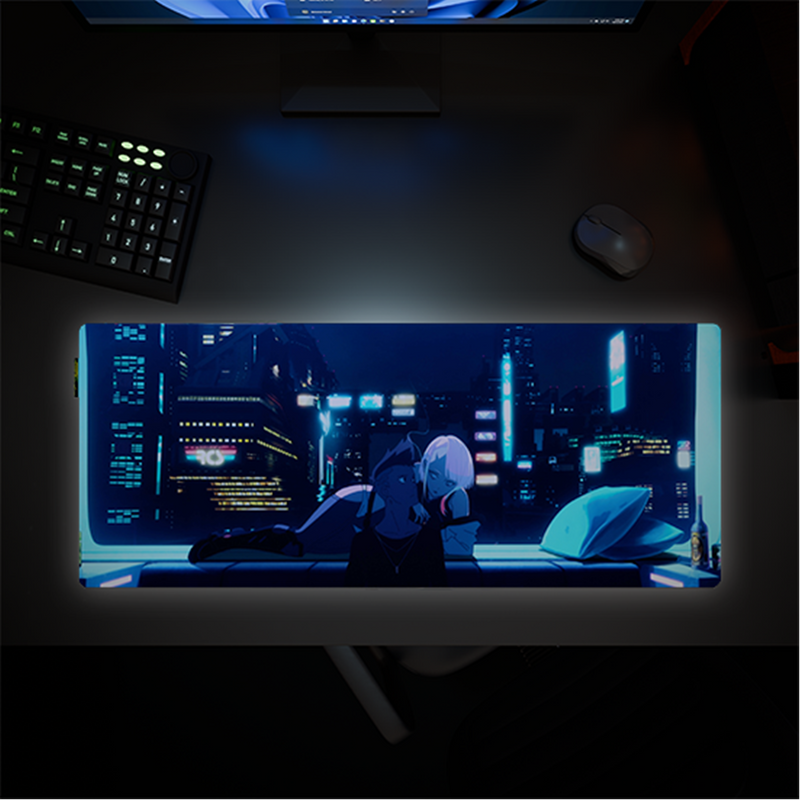 Cyberpunk® Edgerunners Desk Mat - David & Lucy