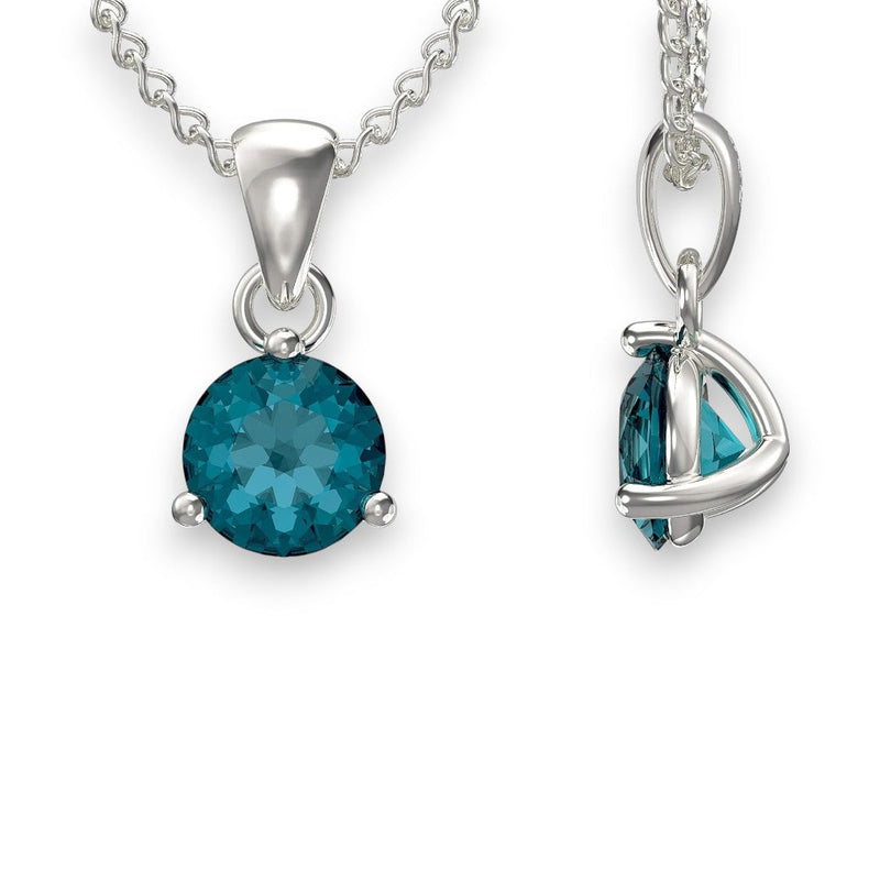 December Birthstone Pendant Necklace