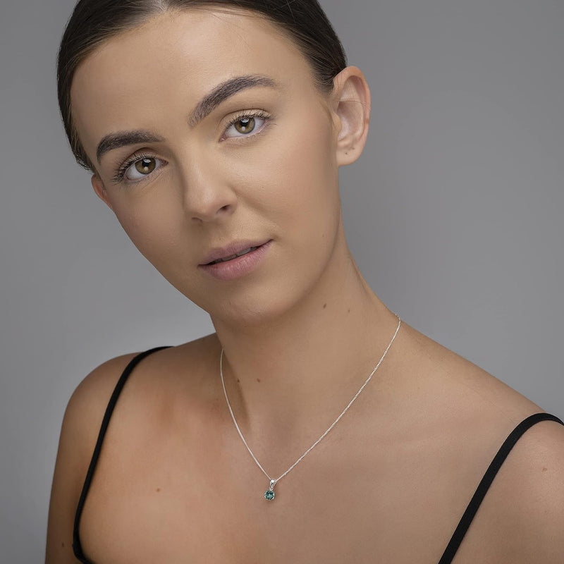 December Birthstone Pendant Necklace