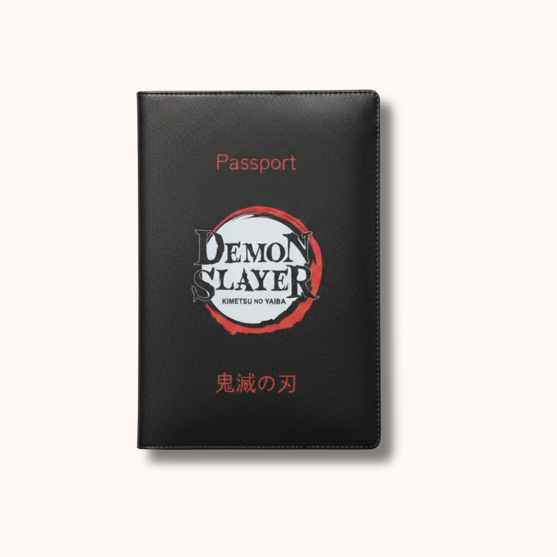 Demon Slayer Black Passport Cover
