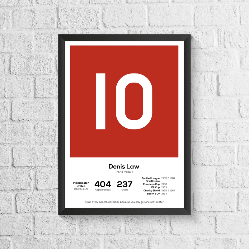 Denis Law Legend Stats Print