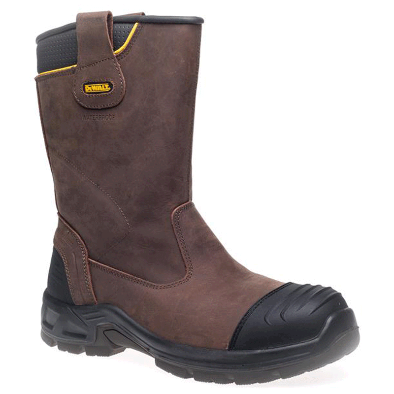 Dewalt Millington Brown Waterproof Steel Toe Rigger Work Boot