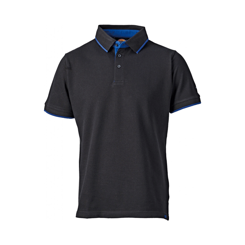 Dickies DT2000 Anvil Work Workwear Polo T-Shirt Black Small