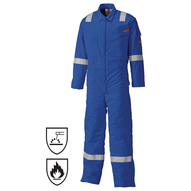 Dickies FR5402 Pyrovatex Flame Retardant Coverall Royal Blue 50" Chest, 34" Leg