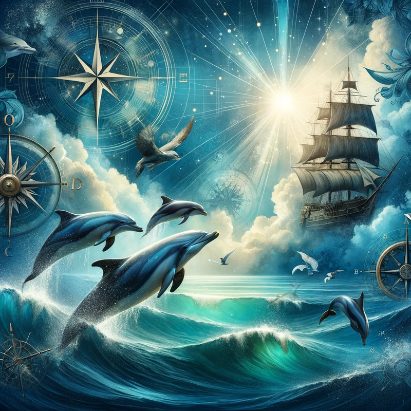 Dolphin Ocean Vista Canvas