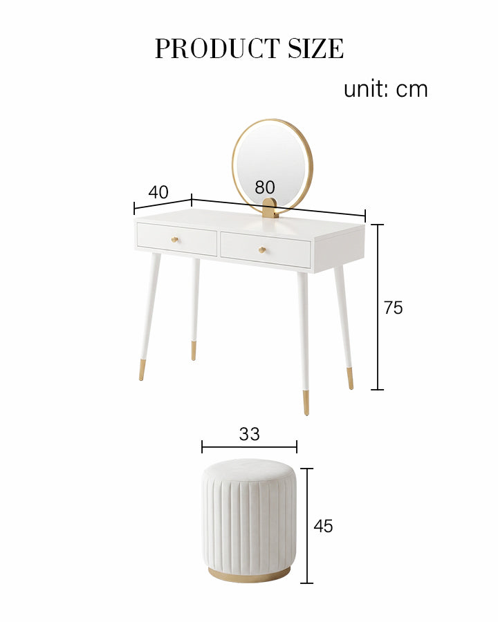 Drew Dressing Table With LED Mirror