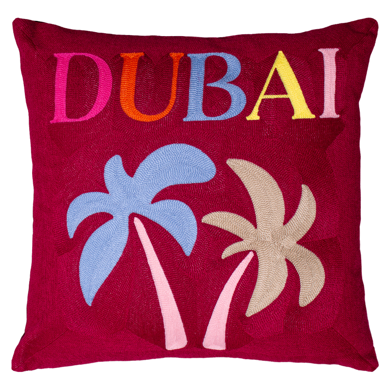 Dubai - Needlepoint Travel Inspired Pillow