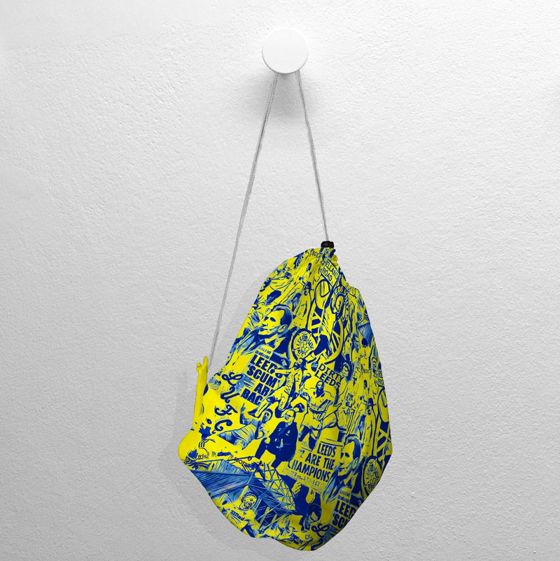 Leeds Player Montage - Drawstring Duffle bag
