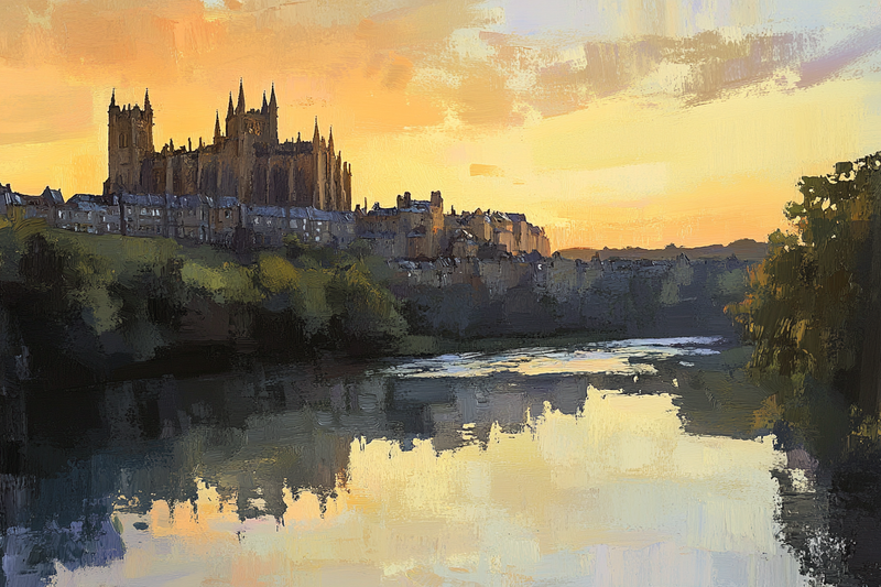 Durham Dusk Reflections Canvas