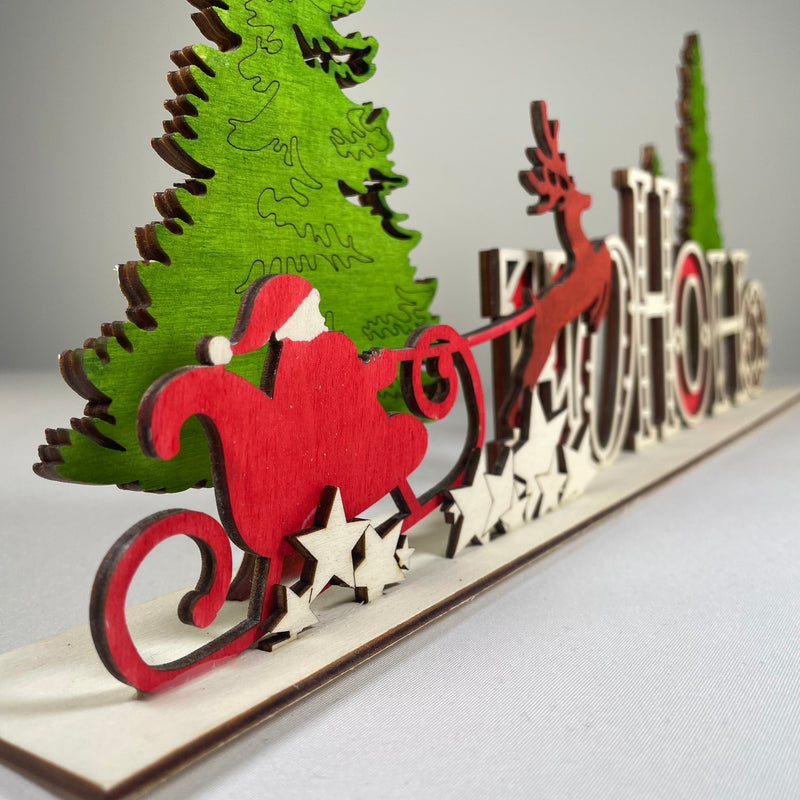 Ho Ho Ho Sign - Handmade Ornament