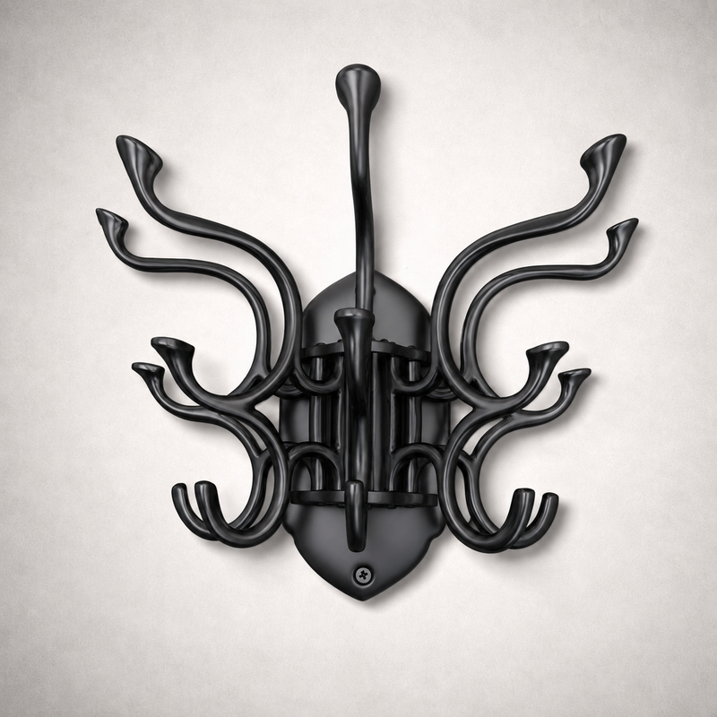 Metal Swivel Coat Rack - Polished Chrome Finish
