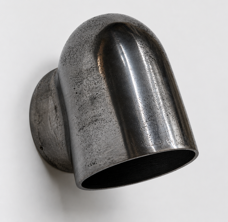 Hopton ~ Pewter Mast Down Light Solid Cast Wall Sconce