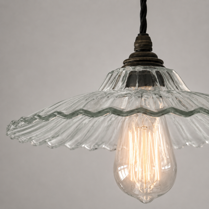 Lenwade ~ Prismatic Glass Shade Light Pendant Set