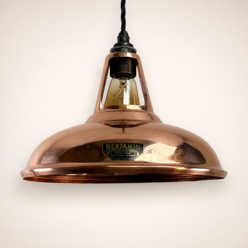 Cawston - Genuine Solid Copper Slotted Lampshade Pendant Ceiling Light - 11 Inch