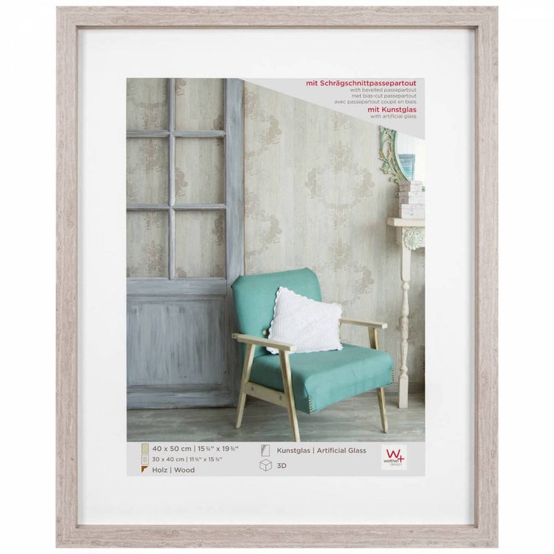 Grey Wooden Frame 20x16 Inch (Insert 16x12 Inch) Walther Stockholm