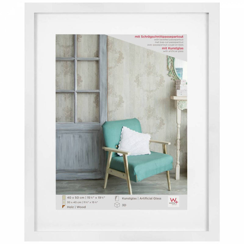 White Wooden Frame 20x16 Inch (Insert 16x12 Inch) Walther Stockholm