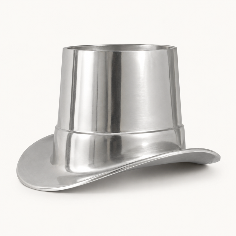 Top Hat ~ Solid Cast Champagne Ice Bucket - Wine Cooler