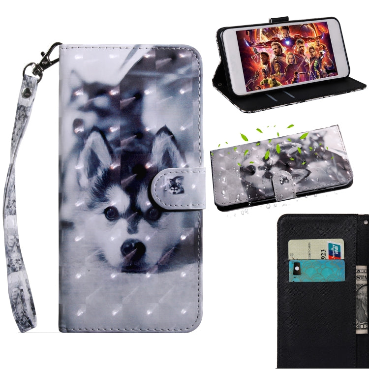 3D Painting Pattern Coloured Drawing Horizontal Flip TPU + PU Leather Case with Holder & Card Slots & Wallet, For Huawei Enjoy  9S, For Huawei Y5 2019