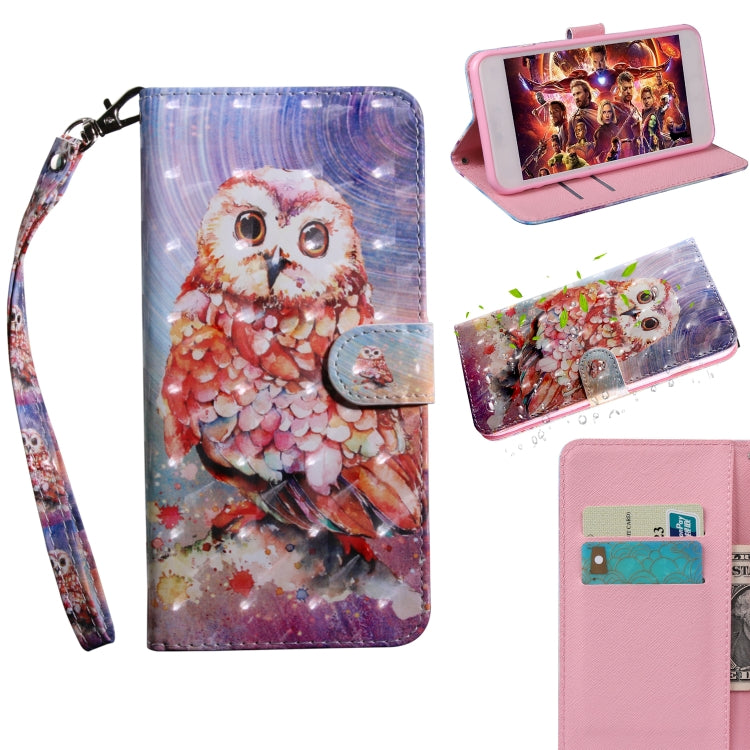 3D Painting Pattern Coloured Drawing Horizontal Flip TPU + PU Leather Case with Holder & Card Slots & Wallet, For Huawei Honor 10 Lite, For Huawei  P30 Pro
