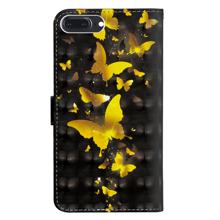 3D Painting Pattern Horizontal Flip TPU + PU Leather Case with Holder & Card Slots & Wallet, For iPhone 8 Plus, For iPhone XS / X