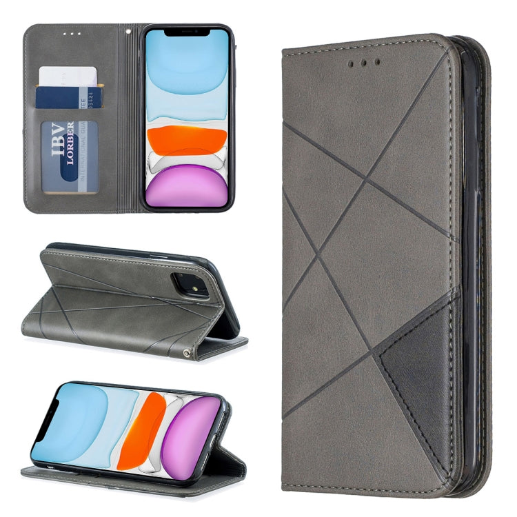 Rhombus Texture Horizontal Flip Magnetic Leather Case with Holder & Card Slots & Wallet, For iPhone 11