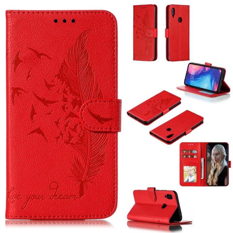 Feather Pattern Litchi Texture Horizontal Flip Leather Case with Wallet & Holder & Card Slots, For Xiaomi Redmi 7, For Xiaomi Redmi 7A, For Xiaomi Redmi K20, For Xiaomi Redmi Note 7