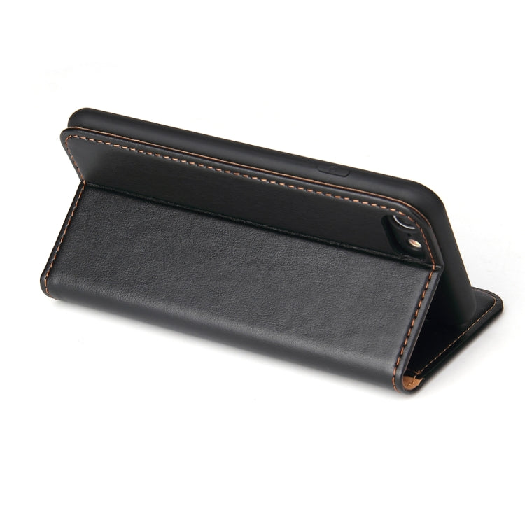 Fierre Shann PU Genuine Leather Texture Horizontal Flip Leather Case with Holder & Card Slots & Wallet For iPhone 8 / 7 / SE 2020, For iPhone 8 / 7 / SE 2022 / SE 2020