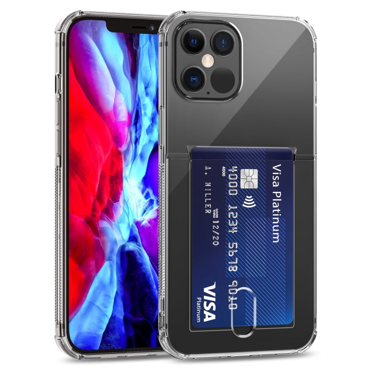 TPU Transparent Protective Case with Card Slots, For iPhone 12 Pro, For iPhone 12 Pro Max