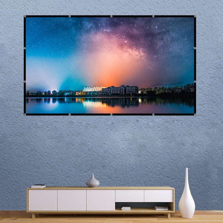 Folding Milk Silk Polyester Projector Film Curtain, 60 inch (16:9) Projection Area: 133 x 75cm, 60 inch (4:3) Projection Area: 120 x 90cm, 72 inch (16:9) Projection Area: 159 x 90cm, 72 inch (4:3) Projection Area: 146 x 110cm...