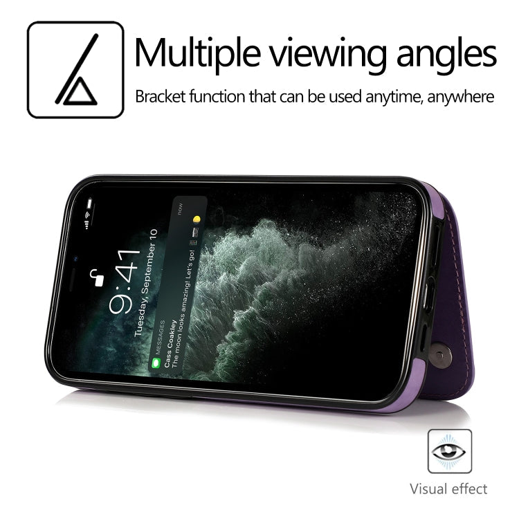 Butterflies Flowers Double Buckle PU + TPU Protective Case with Holder & Card Slots & Photo Frame, For iPhone 12 mini, For iPhone 12 / 12 Pro