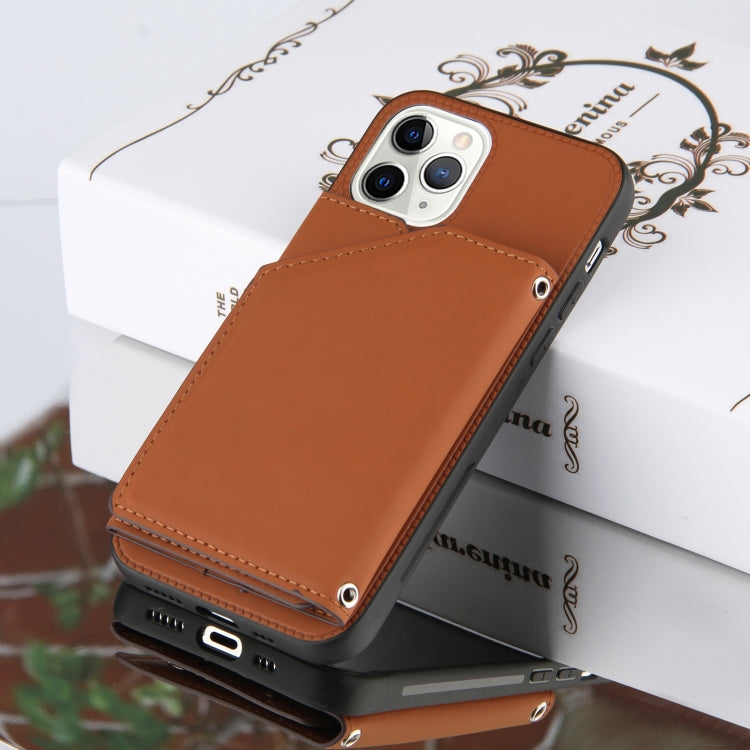 Skin Feel PU + TPU + PC Back Cover Shockproof Case with Card Slots & Holder & Photo Frame, For iPhone 11 Pro Max, For iPhone 12 mini, For iPhone 12 / 12 Pro, For iPhone 12 Pro Max