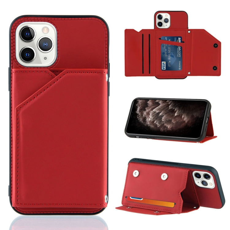 Skin Feel PU + TPU + PC Back Cover Shockproof Case with Card Slots & Holder & Photo Frame, For iPhone 11 Pro Max, For iPhone 12 mini, For iPhone 12 / 12 Pro, For iPhone 12 Pro Max