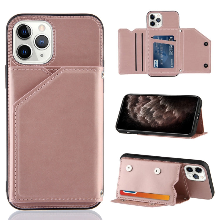 Skin Feel PU + TPU + PC Back Cover Shockproof Case with Card Slots & Holder & Photo Frame, For iPhone 11 Pro Max, For iPhone 12 mini, For iPhone 12 / 12 Pro, For iPhone 12 Pro Max