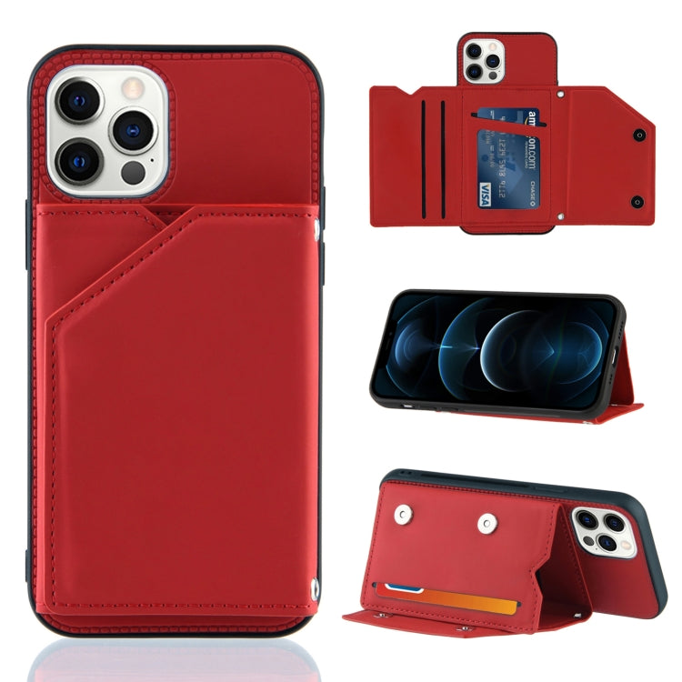 Skin Feel PU + TPU + PC Back Cover Shockproof Case with Card Slots & Holder & Photo Frame, For iPhone 11 Pro Max, For iPhone 12 mini, For iPhone 12 / 12 Pro, For iPhone 12 Pro Max