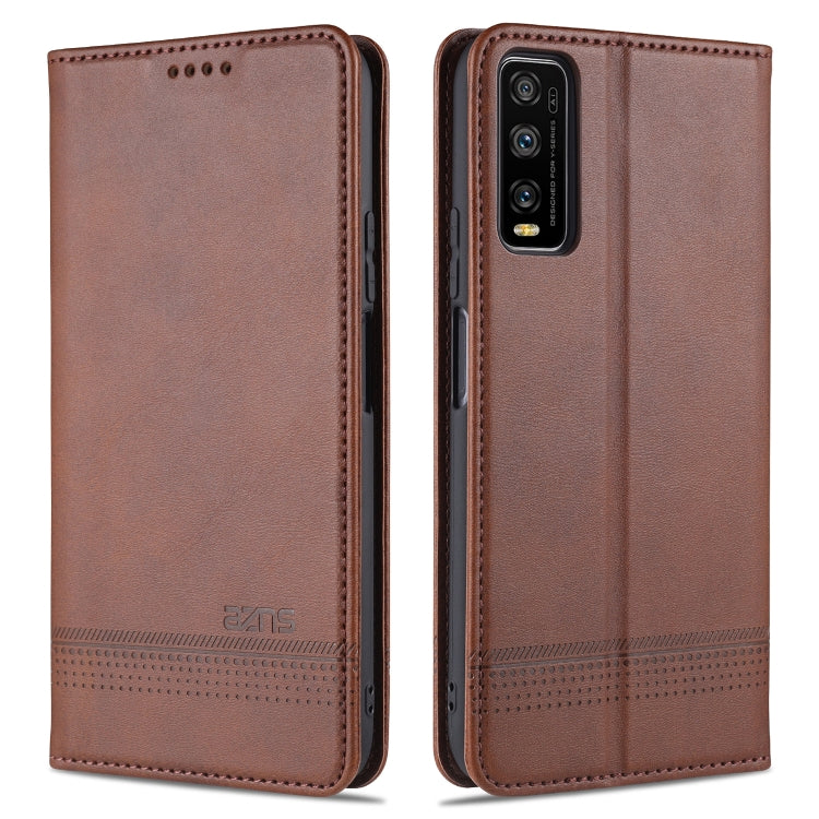 AZNS Magnetic Calf Texture Horizontal Flip Leather Case with Card Slots & Holder & Wallet, For Samsung Galaxy M51 (Side Fingerprint)