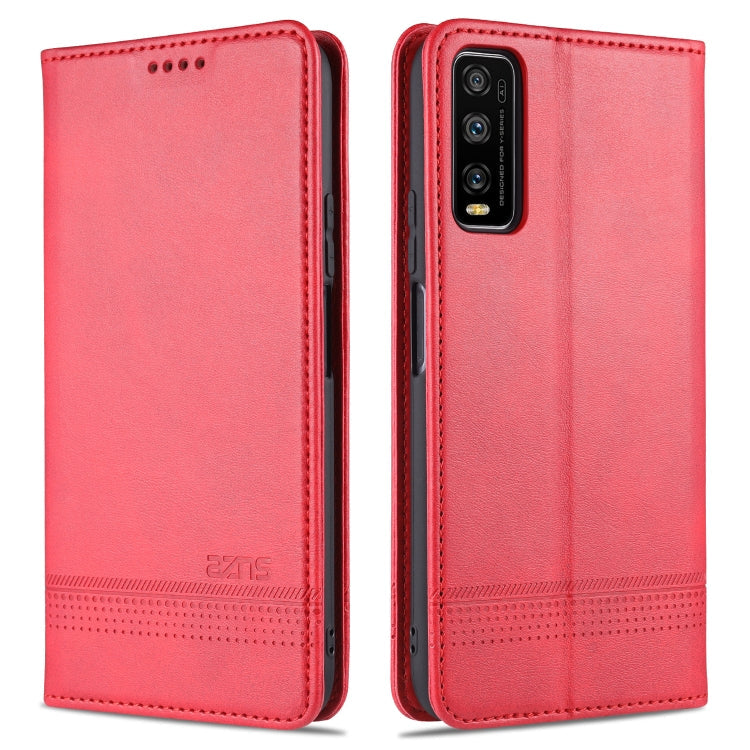 AZNS Magnetic Calf Texture Horizontal Flip Leather Case with Card Slots & Holder & Wallet, For Samsung Galaxy M51 (Side Fingerprint)