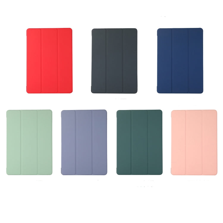 3-folding Skin Texture Horizontal Flip TPU + PU Leather Case with Holder, For iPad Air 11 2024 / 2022 / 2020 10.9, For iPad 9.7 (2018) / 9.7 (2017) / air / air2, For Lenovo M10 Plus, For Samsung Galaxy Tab A7 10.4(2020) T500 / T505