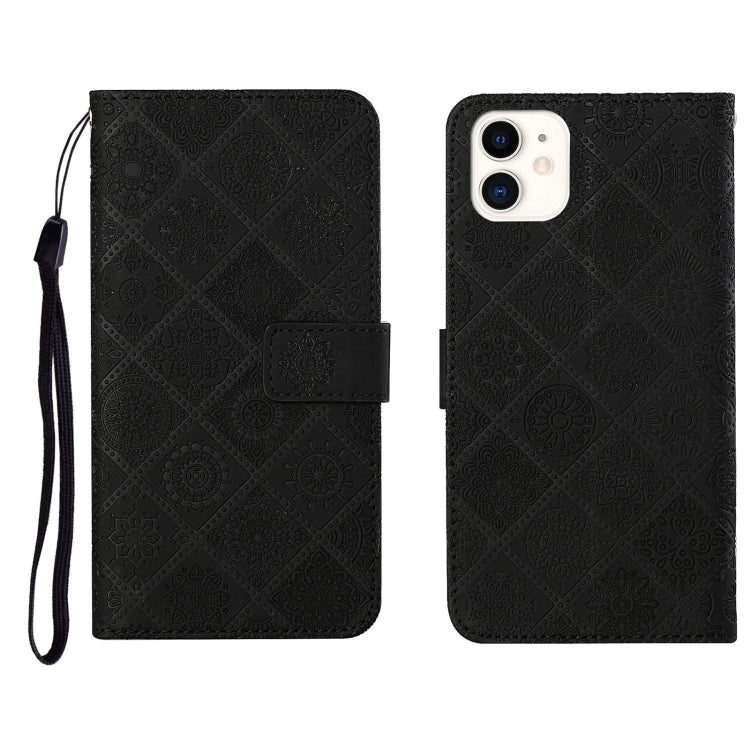 Ethnic Style Embossed Pattern Horizontal Flip Leather Case with Holder & Card Slots & Wallet & Lanyard, For iPhone 11, For iPhone 11 Pro, For iPhone 11 Pro Max