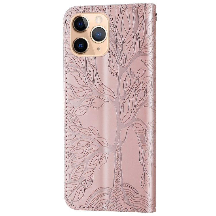 Life of Tree Embossing Pattern Horizontal Flip Leather Case with Holder & Card Slot & Wallet & Photo Frame & Lanyard, For iPhone 11 Pro, For iPhone 11, For iPhone 11 Pro Max, For iPhone 12 mini