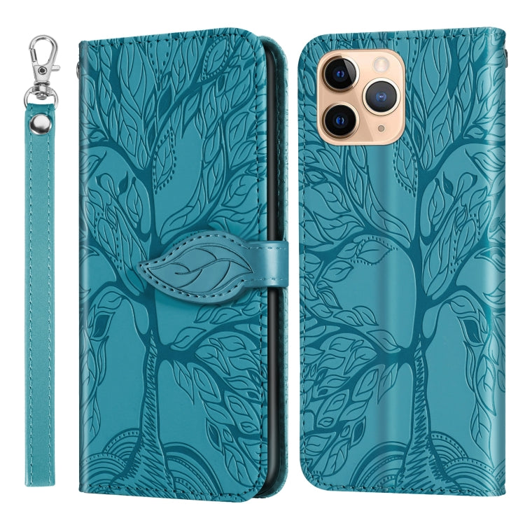 Life of Tree Embossing Pattern Horizontal Flip Leather Case with Holder & Card Slot & Wallet & Photo Frame & Lanyard, For iPhone 11 Pro, For iPhone 11, For iPhone 11 Pro Max, For iPhone 12 mini