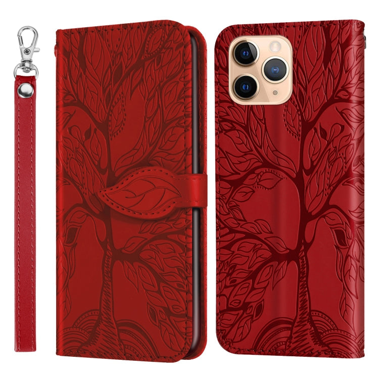 Life of Tree Embossing Pattern Horizontal Flip Leather Case with Holder & Card Slot & Wallet & Photo Frame & Lanyard, For iPhone 11 Pro, For iPhone 11, For iPhone 11 Pro Max, For iPhone 12 mini