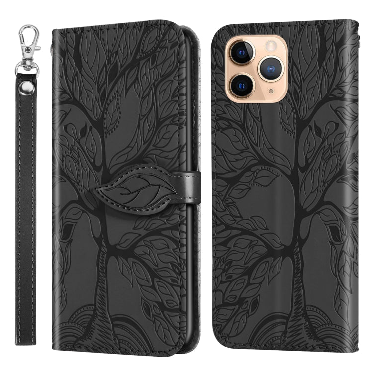 Life of Tree Embossing Pattern Horizontal Flip Leather Case with Holder & Card Slot & Wallet & Photo Frame & Lanyard, For iPhone 11 Pro, For iPhone 11, For iPhone 11 Pro Max, For iPhone 12 mini