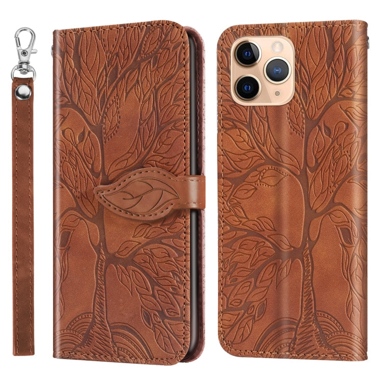 Life of Tree Embossing Pattern Horizontal Flip Leather Case with Holder & Card Slot & Wallet & Photo Frame & Lanyard, For iPhone 11 Pro, For iPhone 11, For iPhone 11 Pro Max, For iPhone 12 mini