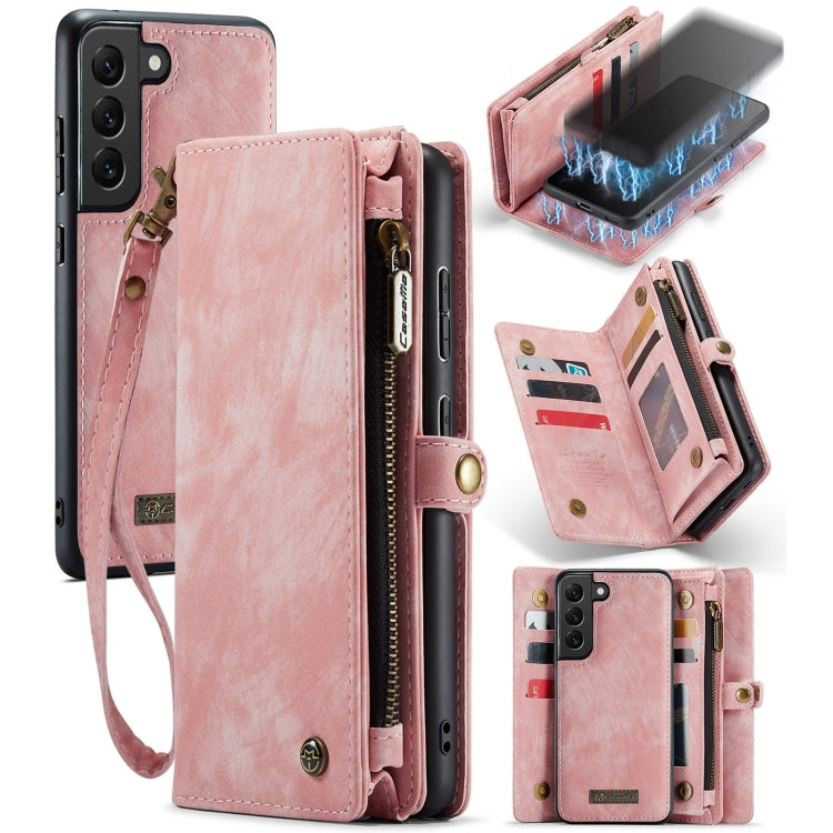 CaseMe Detachable Multifunctional Horizontal Flip Leather Case, with Card Slot & Holder & Zipper Wallet & Photo Frame, For Samsung Galaxy S21+ 5G, For Samsung Galaxy S21 5G, For Samsung Galaxy S21 Ultra 5G