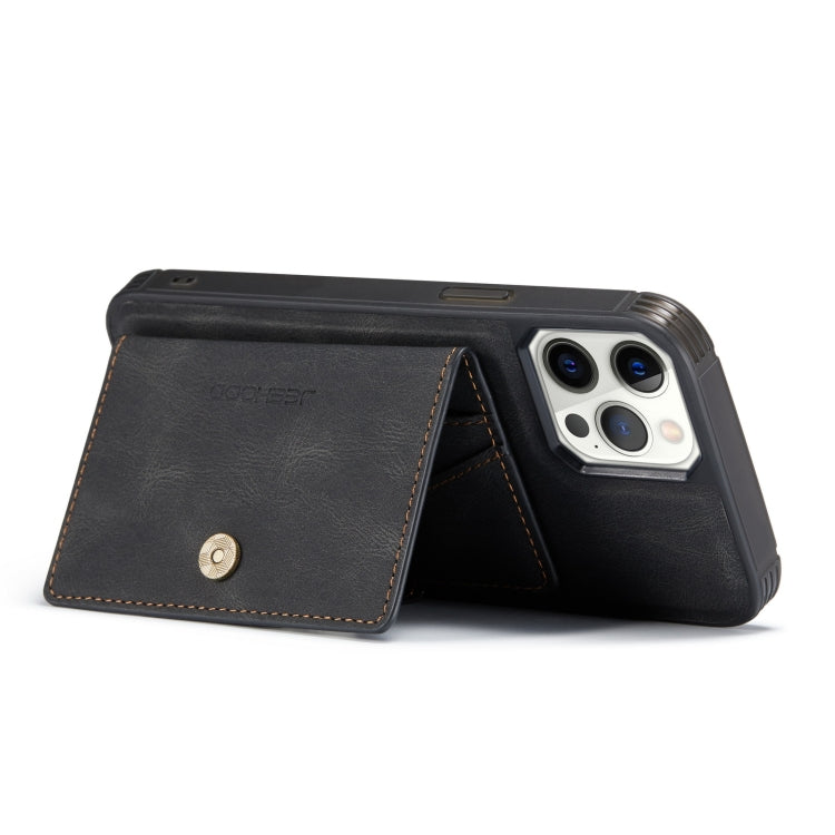 JEEHOOD Retro Magnetic Detachable Leather Case with Wallet & Card Slot & Holder, For iPhone 12 mini, For iPhone 12 / 12 Pro, For iPhone 12 Pro Max