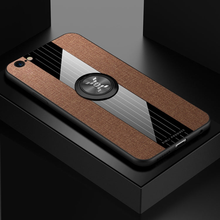 XINLI Stitching Cloth Textue Shockproof TPU Protective Case with Ring Holder, For iPhone XS Max, For iPhone 6 / 6s, For iPhone 6 Plus / 6s Plus