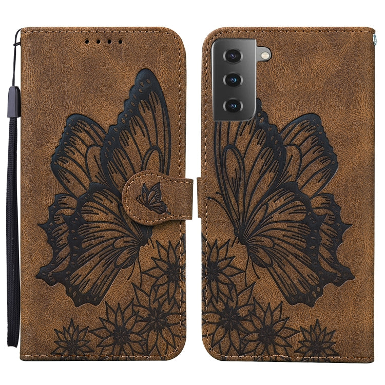 Retro Skin Feel Butterflies Embossing Horizontal Flip Leather Case with Holder & Card Slots & Wallet, For Samsung Galaxy S20+, For Samsung Galaxy S20 Ultra, For Samsung Galaxy S21 5G, For Samsung Galaxy S21 Ultra  5G