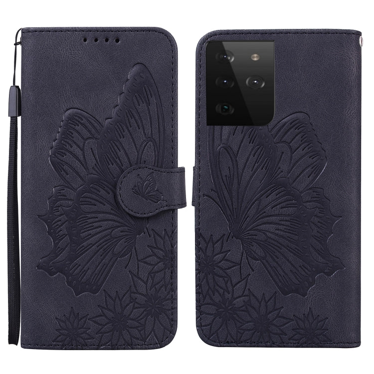 Retro Skin Feel Butterflies Embossing Horizontal Flip Leather Case with Holder & Card Slots & Wallet, For Samsung Galaxy S20+, For Samsung Galaxy S20 Ultra, For Samsung Galaxy S21 5G, For Samsung Galaxy S21 Ultra  5G