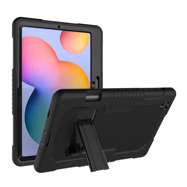 Contrast Color Robot Shockproof Silicone + PC Protective Case with Holder, For iPad Pro 12.9 inch (2018/2020), For iPad 9.7 (2017/2018), For Samsung Galaxy Tab S6 Lite P610
