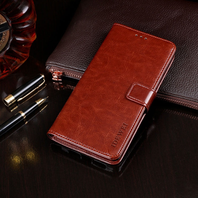 idewei Crazy Horse Texture Horizontal Flip Leather Case with Holder & Card Slots & Wallet, For Xiaomi Mi 10i 5G, For ZTE Zmax 10